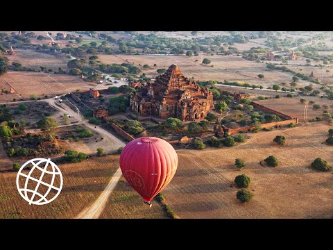 Balloon Flight Over Bagan, Myanmar  [Amazing Places 4K]