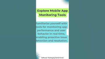 Explore Mobile App Monitoring Tools #softwaretesting #mobiletesting