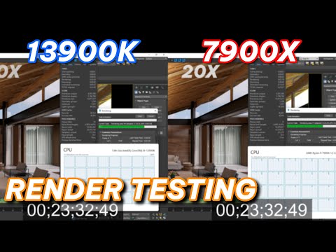 Core i9 13900K vs Ryzen 9 7900X Render testing