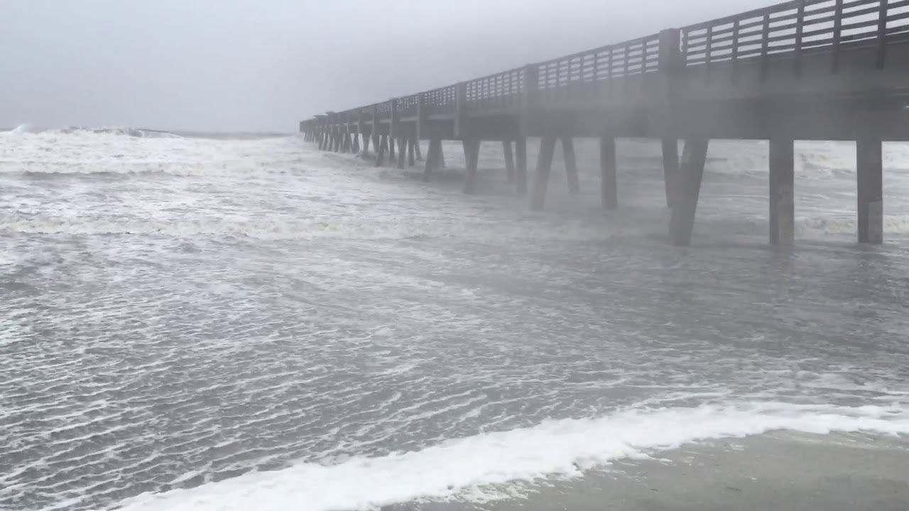 jacksonville beach golf course JAX Beach Pier weathering the storm