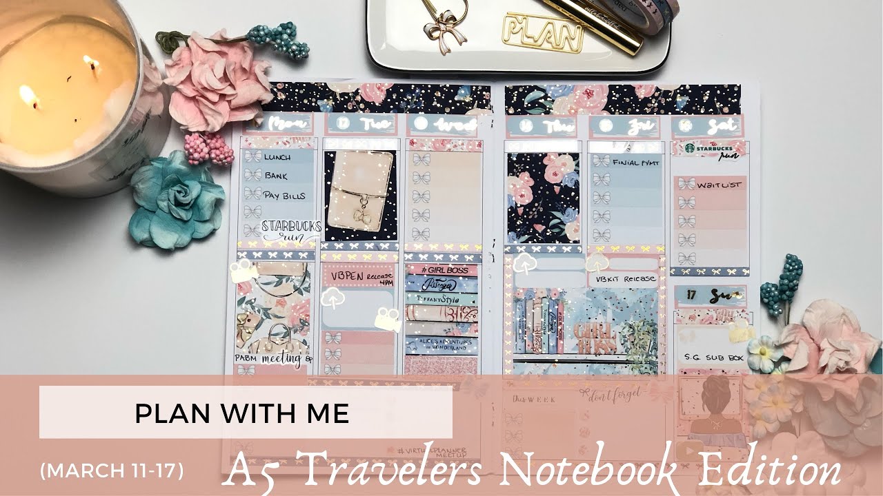 PLAN WITH ME A5 Travelers Notebook (March 11-17)