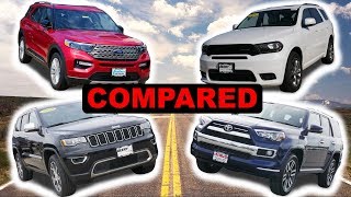 2020 Ford Explorer vs 2020 Dodge Durango vs 2020 Jeep Grand Cherokee vs 2020 Toyota 4Runner