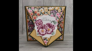 Pansy Patch - Arrow Point Fold Card