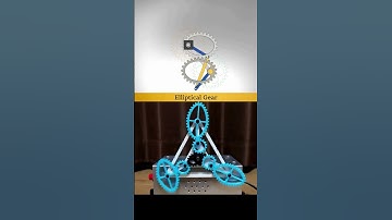 Unique Elliptical Gear mechanism #mechanicaldesign #gear #solidworks #mechanical #3dprinting