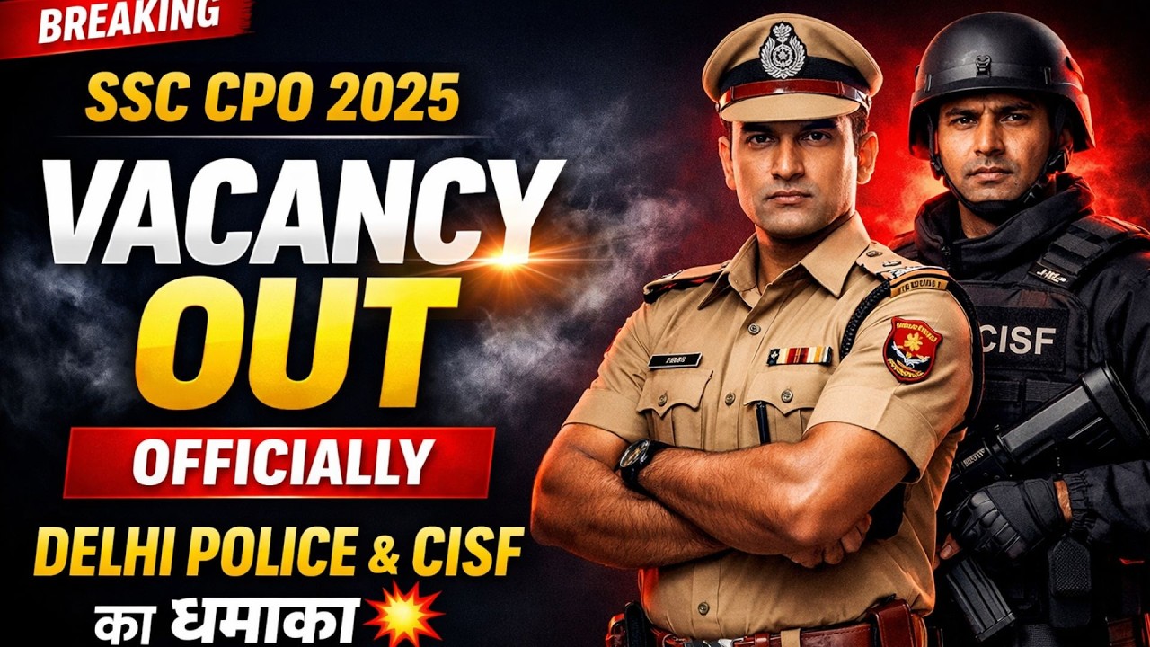 SSC CPO 2025 Vacancy Out | Delhi Police & CISF Bharti Notification Released | Full Details