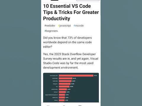 Top 10 VS Code Tips and Tricks for Greater Productivity | IDE | VS Code ...