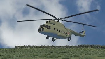 Helicopter Blender Animation Soviet Mi-8 PS1
