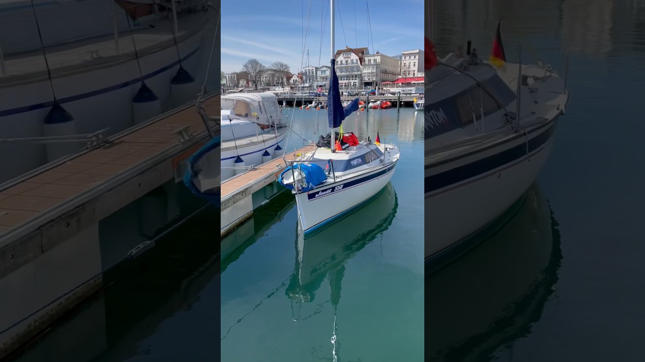 ⁣Mit dem Segelboot von Kühlungsborn nach Warnemünde gefahren ￼