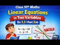 Linear equation in two variables🔥Ex-3.3 part2(ii)😱Easy explanation