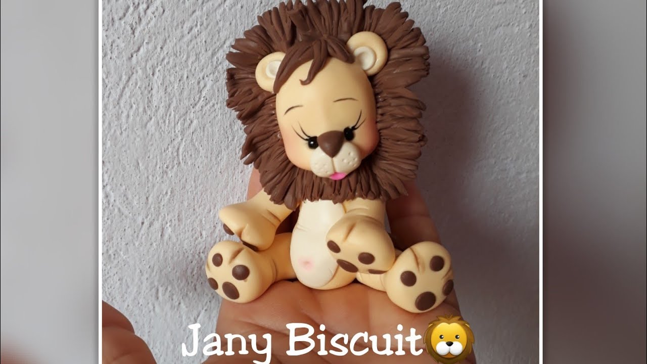 Diy-Leão em Biscuit