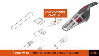 BLACK+DECKER Car Vacuum Cleaner I 6 Accessories I Portable & Compact