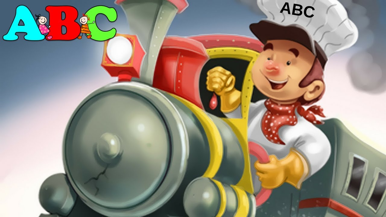 Conductor Teaches Children The ABC Song with ABC Train - Nursery Rhymes ...