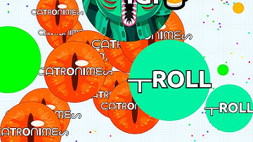 TROLL VS WHOLE AGARIO SERVER ( Agar.io Solo Gameplay )