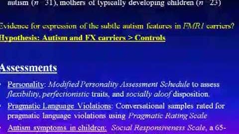(ENG) Clinical and neuropsychological overlap of Autism and Fragile X...