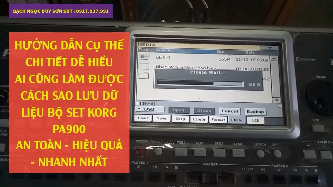 HƯỚNG DẪN SAO LƯU DỮ LIỆU BỘ SET KORG PA900 - CHI TIẾT  DỄ HIỂU AI CŨNG LÀM ĐƯỢC