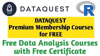 Dataquest free certificate courses | Data analysis free online courses