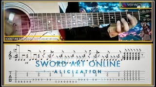 TABTUTORIAL SAO ALICIZATION ADAMAS FINGERSTYLE TAB GUITAR