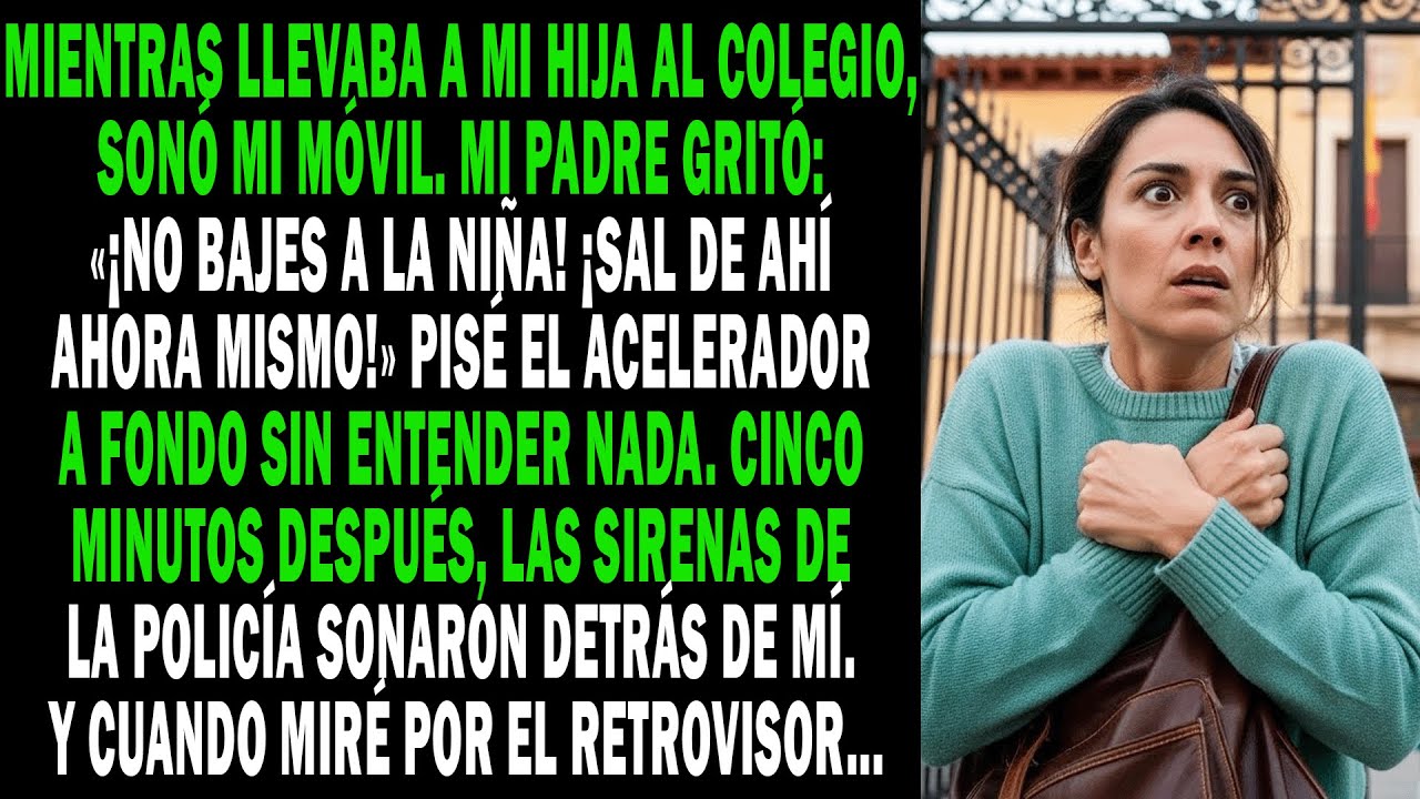 Mientras Llevaba A Mi Hija Al Colegio🏫, Papá Gritó: «¡No Bajes A La Niña! ¡Sal De Ahí Ahora Mismo😨!»