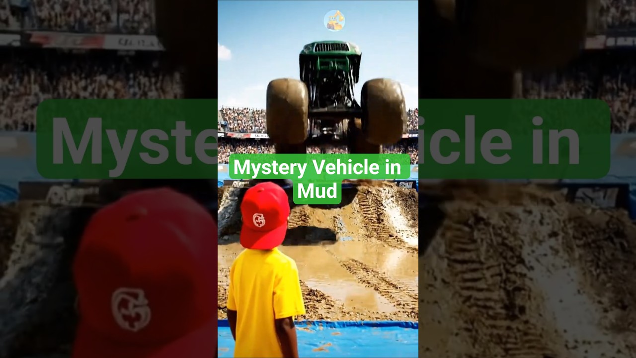 GUESS WHO? ❓ Mystery Vehicle in Mud! 💩 Fire Truck or Excavator? 