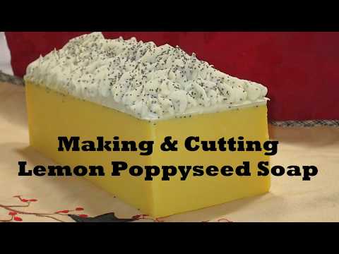 Making and Cutting Lemon Poppy Seed Cold Process Soap