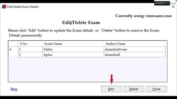 CBT edit exam details