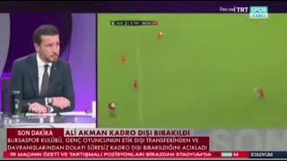 Ayhan Akmana Ali Akman’ın Kadro Dışı Kaldığını Canlı Yayında Öğreten Bursaspor Büyüklüğü