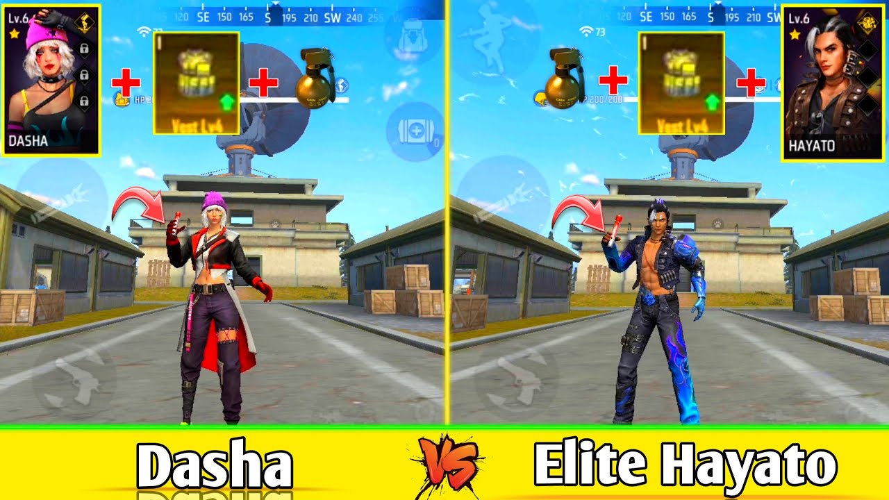 Dasha vs Elite Hayato Ability Test | Dasha vs Elite Hayato Ability Test In Free Fire |