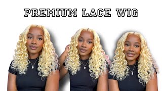 Curly Blonde | Easy to Install Wig| Ft Premium Lace Wig