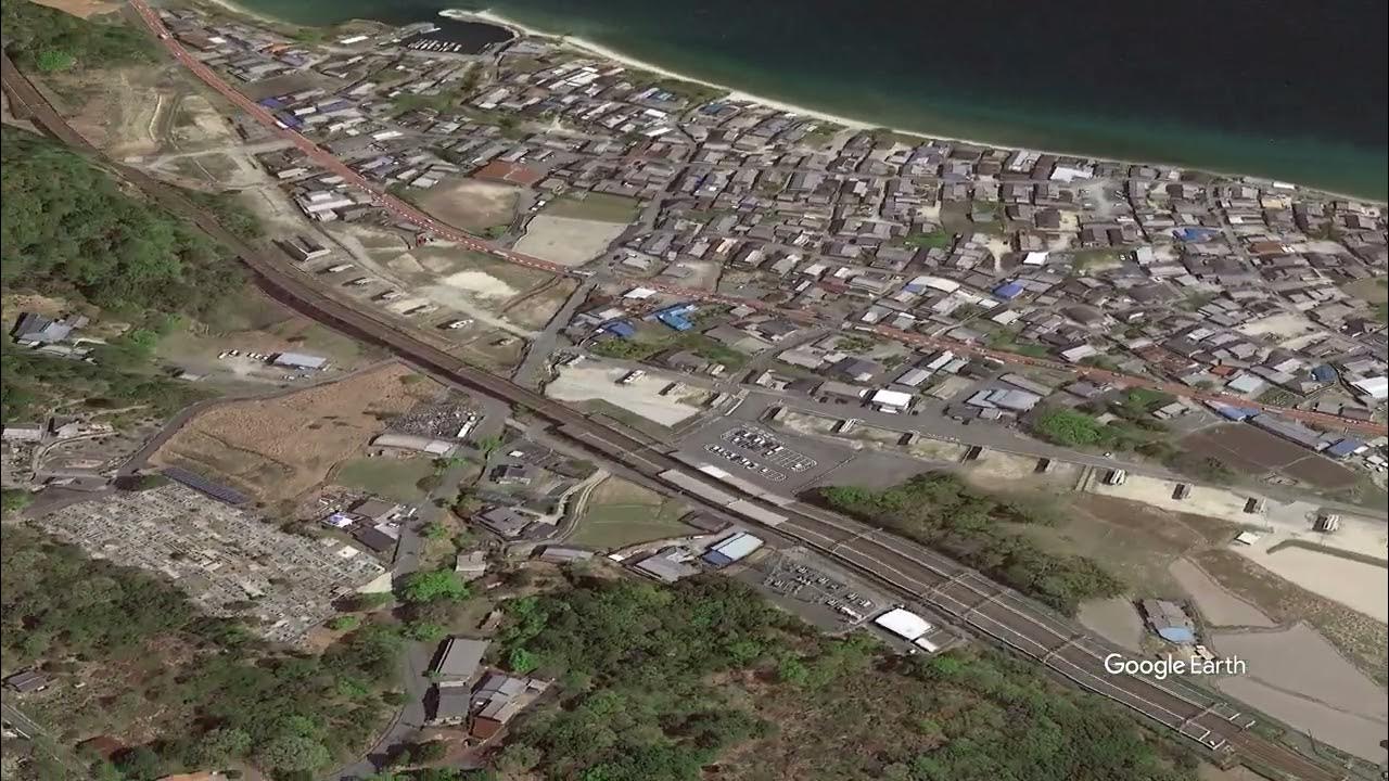Google Earth 北小松駅(滋賀県)きたこまつ 湖西線 YouTube