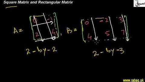 square matix and rectangular matrix in hindi\urdu |swap maths guider