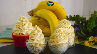 Crema de Plátanos SIN AZÚCAR y SIN LACTOSA Extra Firme para rellenar postres | Deliciosa y Saludable