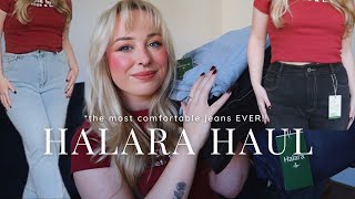 HALARA Flex Denim Haul & Try On Review | *comfiest petite & curvy girl friendly jeans!! | Jay Elle J