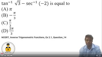 Class 12 NCERT Maths | Ch 2: Inverse Trigonometric Functions| Ex 2.1 Q14 Solution