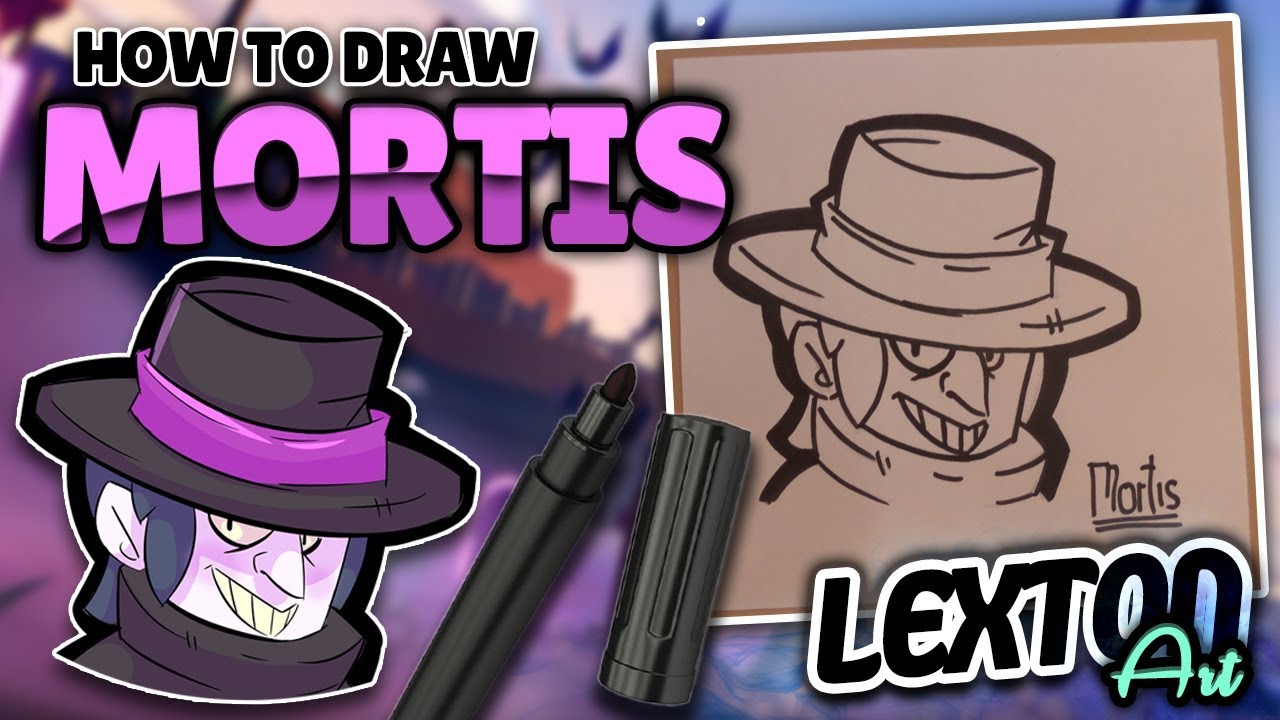 How To Draw Mortis Brawl Stars Lextonart Cute766 - brawl stars night witch mortis drawing