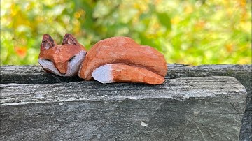 Easy Fox Wood Carving Tutorial (snapshots from free, step by step pictorial at carvingjunkies.com)