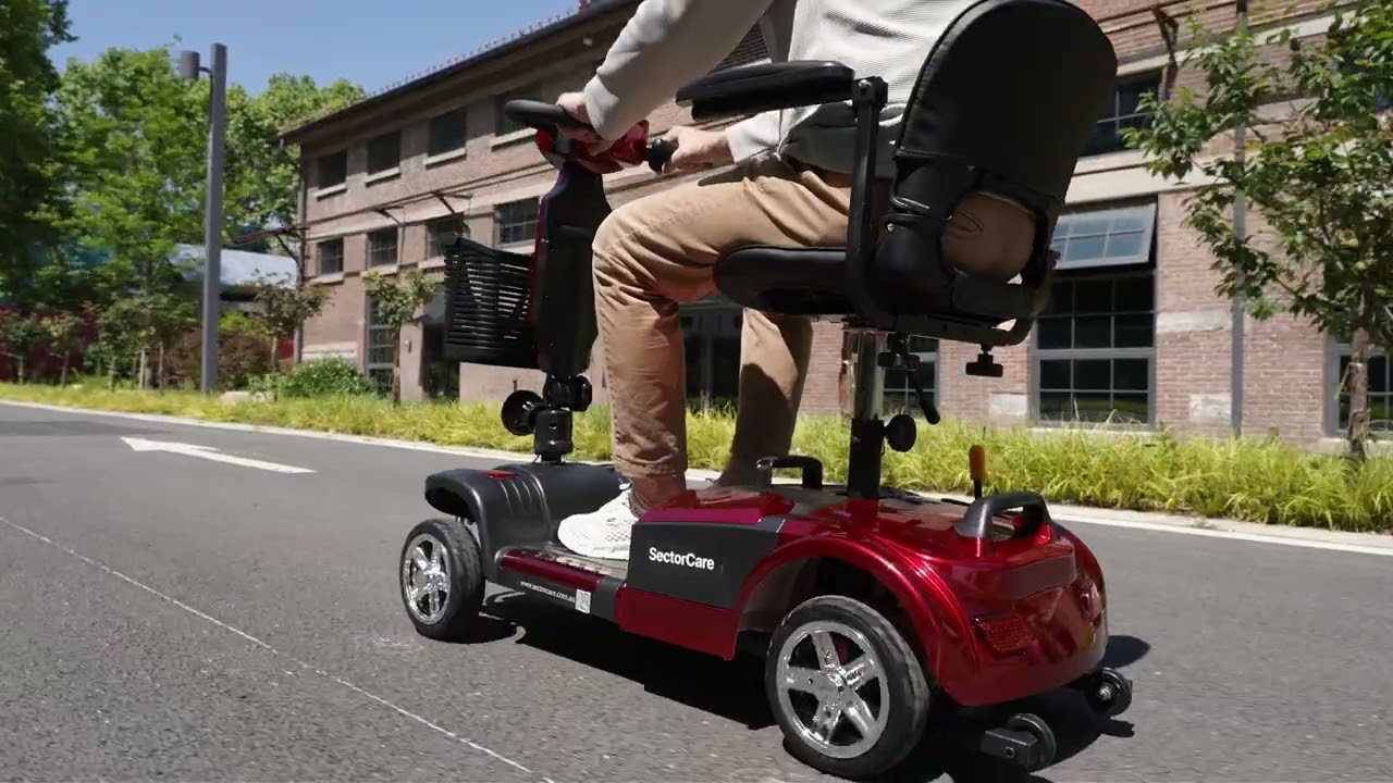 SectorCare Compact Pro Mobility Scooter - Red