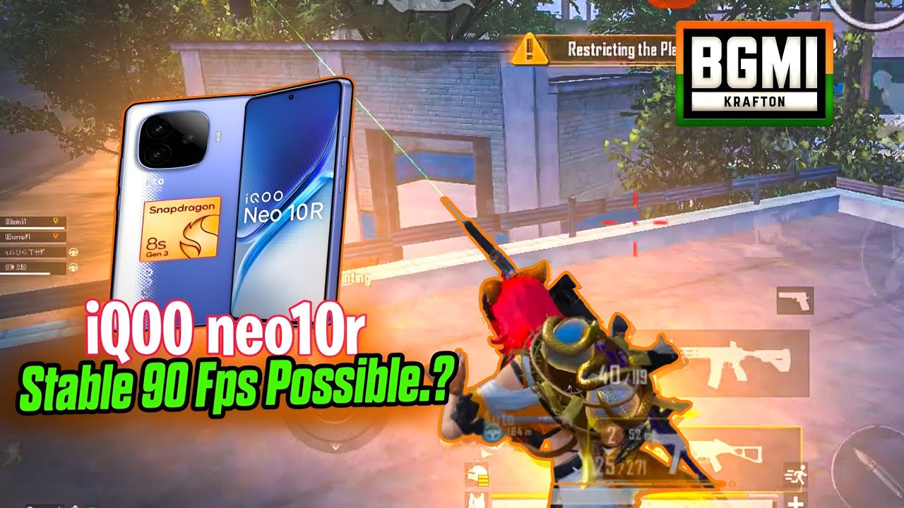iQOO neo10r stable 90 fps possible..? 🤔 Pure close range 🔥✅