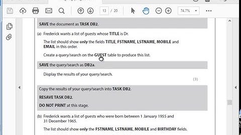 Activity 4 Access Past Paper 2015 IGCSE ICT