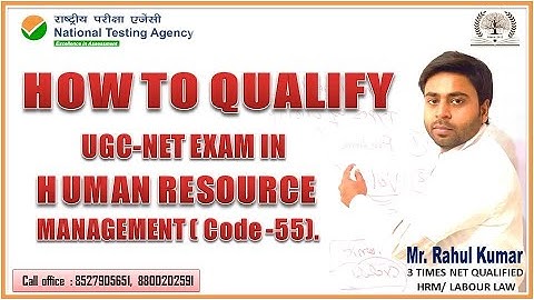 How to qualify UGC-NET Exam in Human Resource Management ( Code -55).