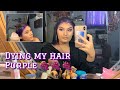DYING MY FRONT HAIR PURPLE like an e girl during quarantine