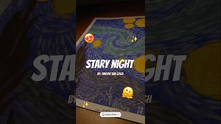 Painted stary night #trending #art #viral #youtube #shorts #starynight #drawing #painting #easyart