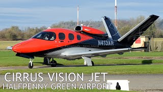 Cirrus G2+ Vision Jet - Start up, takeoff, low passes and landing