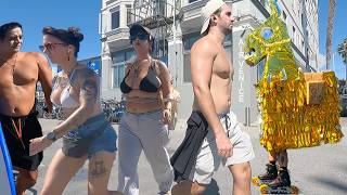 Hot, Weekend Venice Beach Boardwalk Tour - Surfers, Locals, Vendors, Tourists, Police