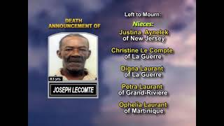 Joseph Lecompte ~ Long Obituary Joseph Lecompte ~ Long Obituary