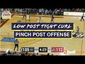 Low post tight curl  pinch post offense