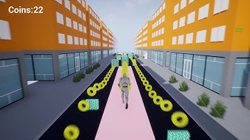 New "jump above" obstacle and "coins" above long pinkish obstacle with a ramp #UnrealEngine