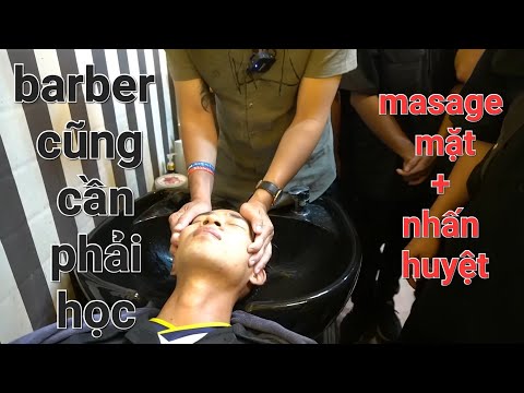 Video Đào tạo barber (phần thợ phụ) : học massage và nhấn... - YouTube