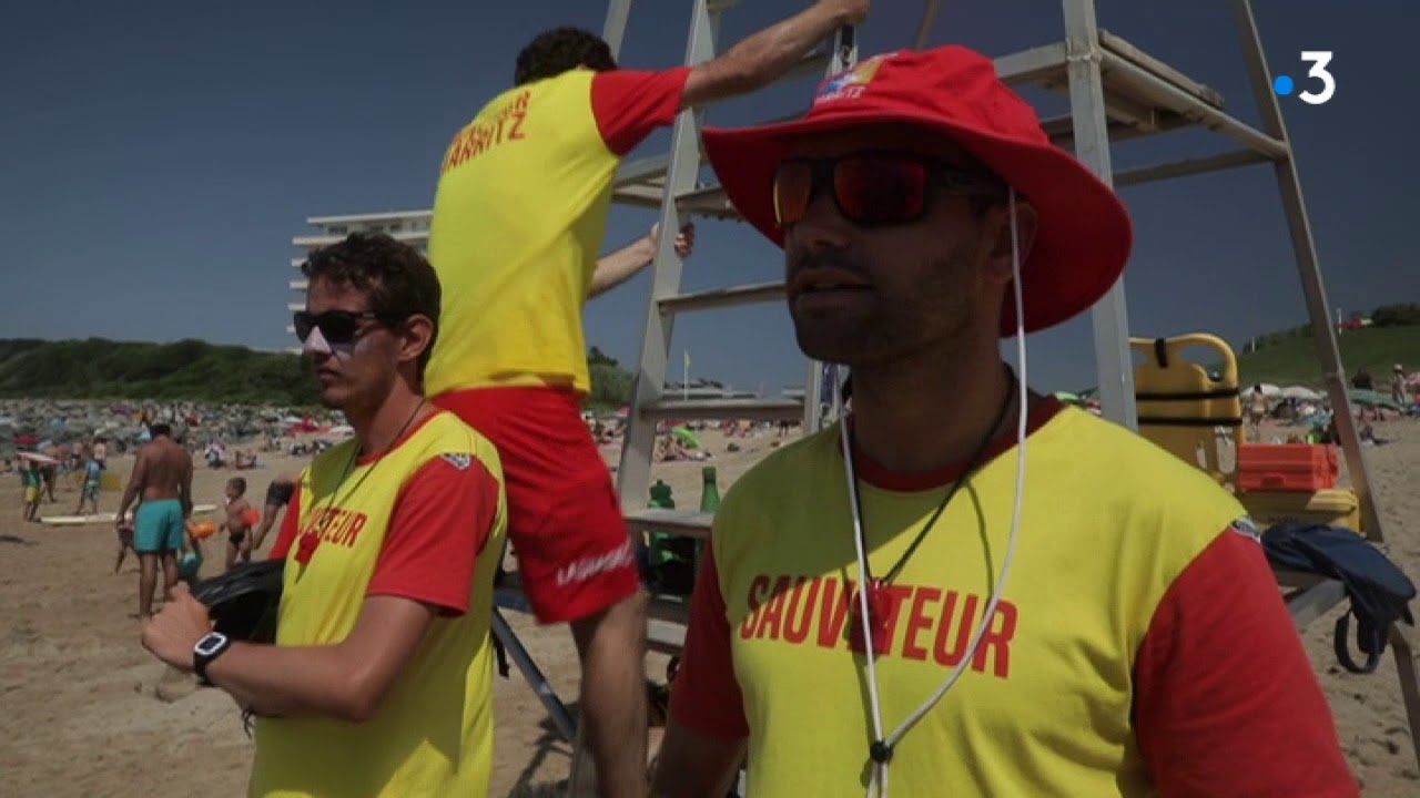 Dangers de la baignade, les sauveteurs en mer de Biarritz