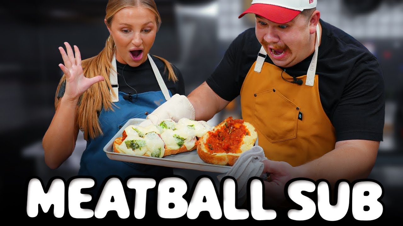 ГИГАНТСКИЙ сэндвич с фрикадельками от Катич и Эллы | Что на обед