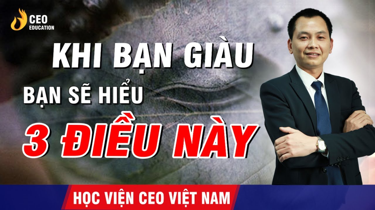 Khi Bạn Giàu Bạn Mới Hiểu Được 3 Điều Này? | Ngô Minh Tuấn | Học Viện CEO Việt Nam